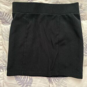 Black mini skirt